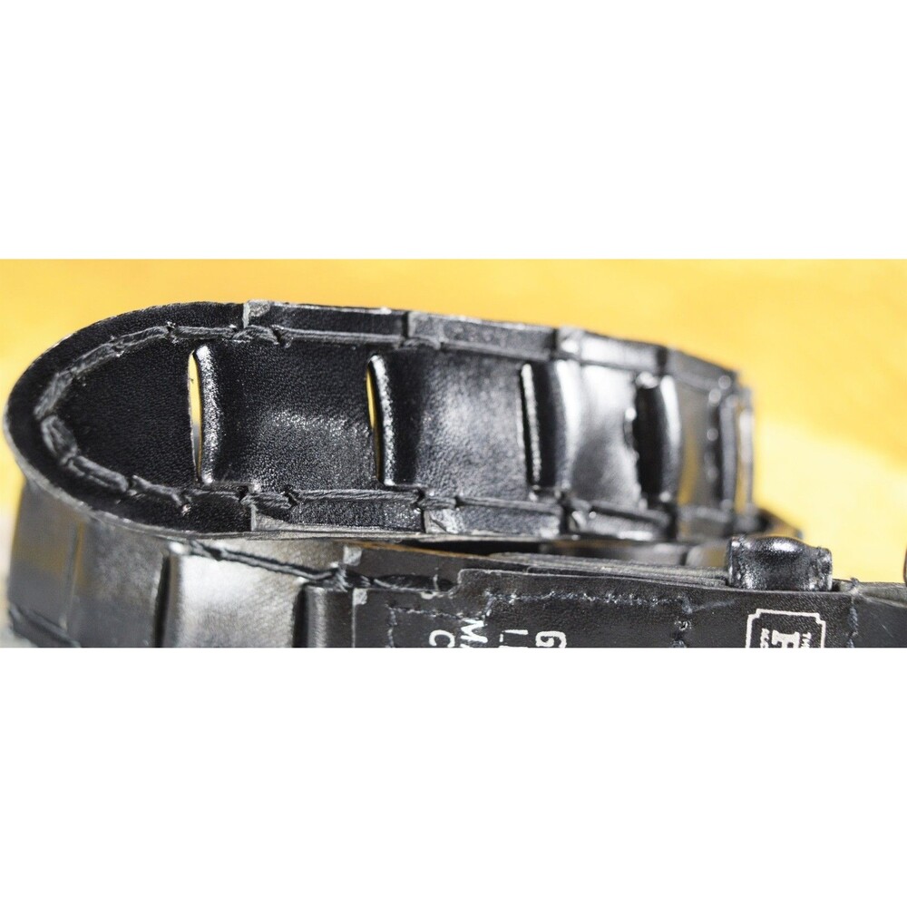 The Ritz Accessories Collection Size M Black Leather Fully Adjustable Belt - Picture 10 of 10